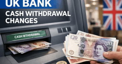 UK bank cash withdrawal changes