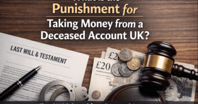 what is the punishment for taking money from a deceased account uk