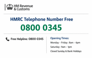 hmrc telephone number free 0800 0345 opening times