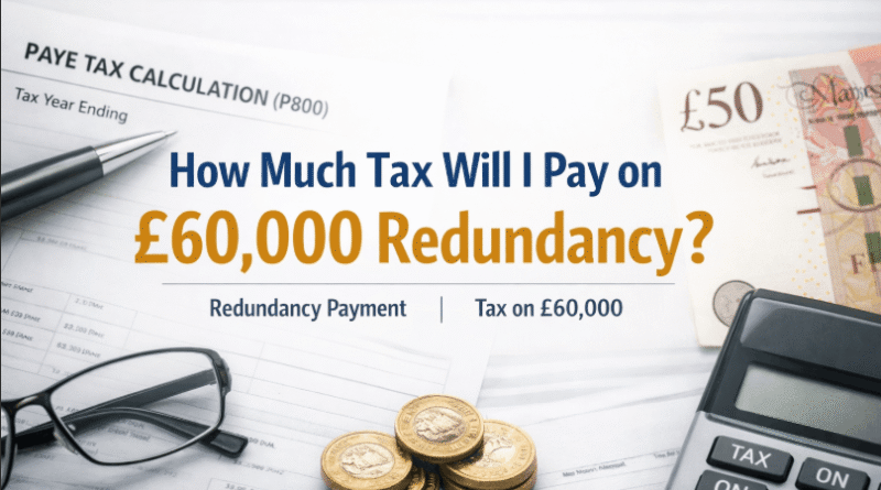 how much tax will i pay on 60,000 redundancy