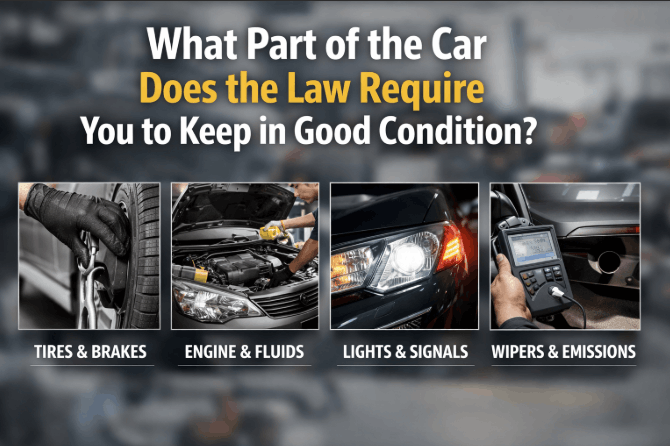 what part of the car does the law require you to keep in good condition