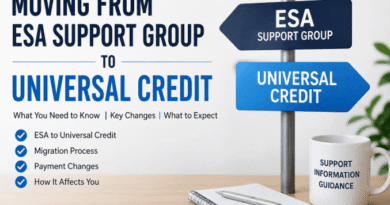 moving from esa support group to universal credit​