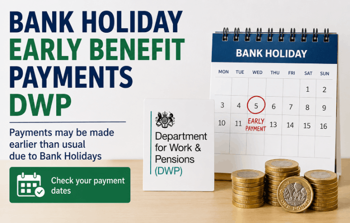 bank holiday early benefit payments dwp