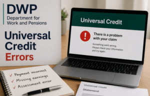 dwp universal credit errors