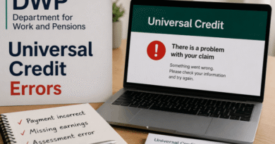 dwp universal credit errors