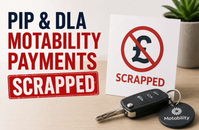 pip dla motability payments scrapped