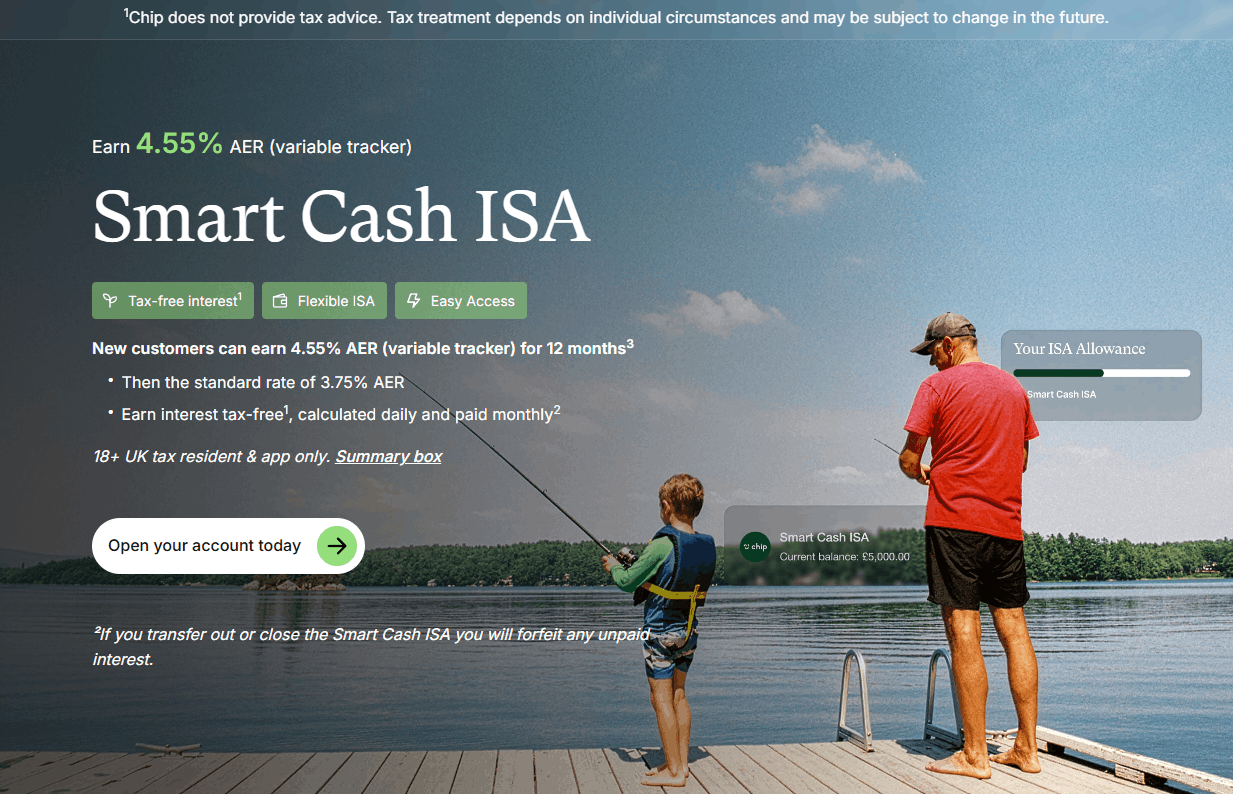 Chip Smart Cash ISA rates