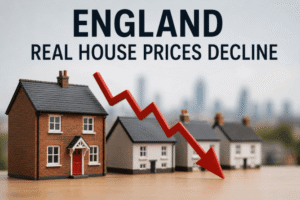 England Real House Prices Decline