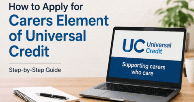 how to apply for carers element of universal credit​