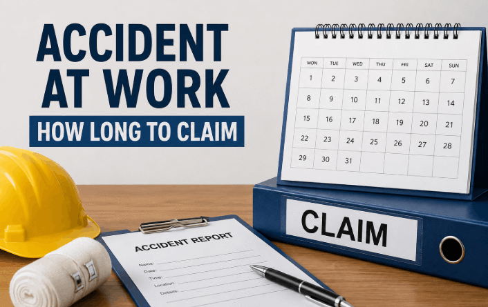 accident at work how long to claim​
