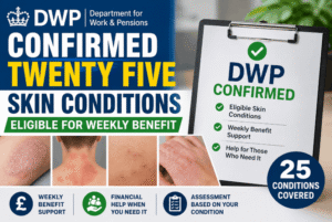 DWP Confirmed Twenty Five Skin Conditions Eligible for Weekly Benefit