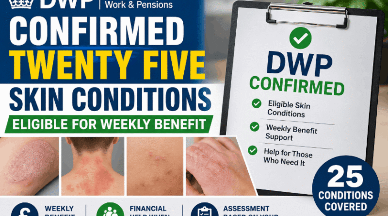 DWP Confirmed Twenty Five Skin Conditions Eligible for Weekly Benefit