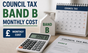 council tax band b monthly cost​