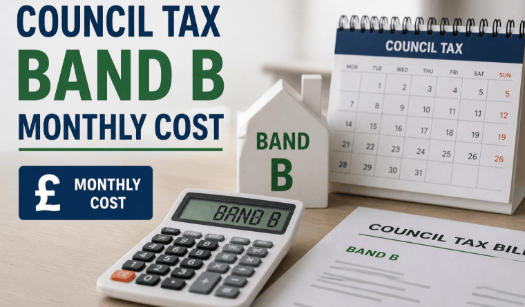 council tax band b monthly cost​