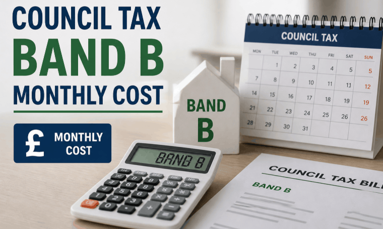 council tax band b monthly cost​